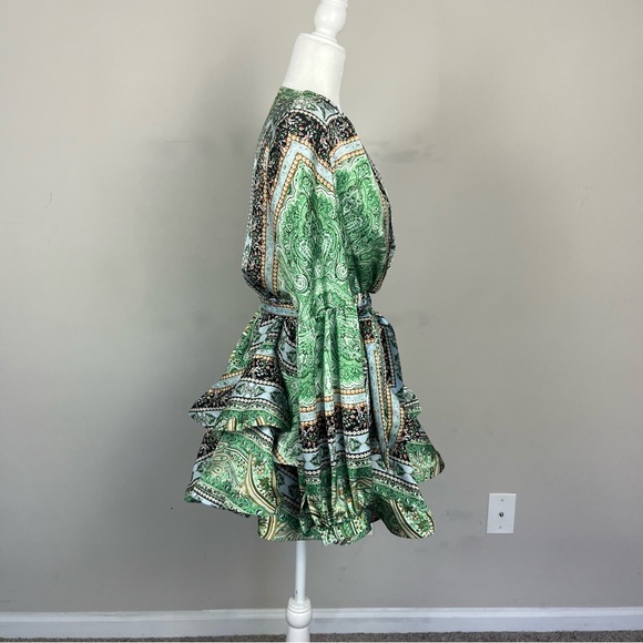 BRONX AND BANCO BEDOUIN MINI DRESS TIERED LONG SLEEVE SIZE MEDIUM REVOLVE - Picture 8 of 16